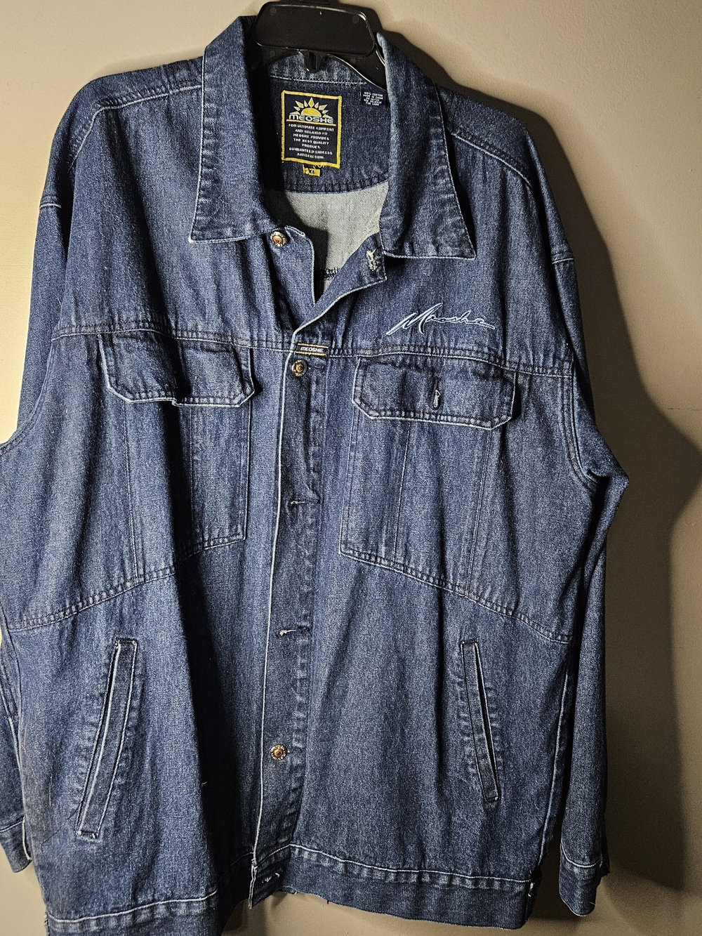 Men's Dark Blue Denim Jacket - Moeshe